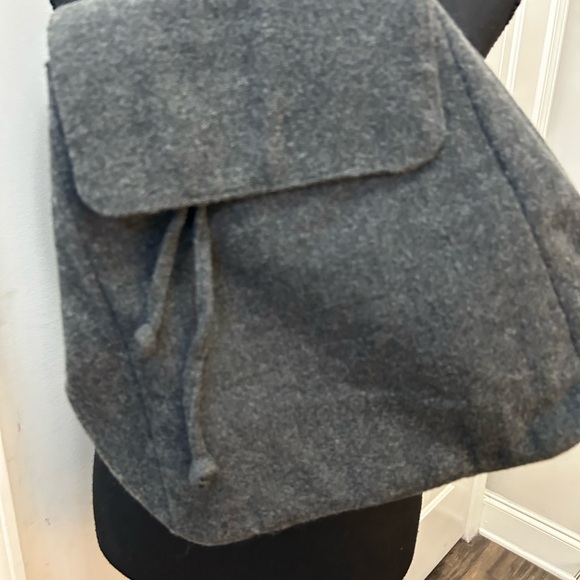 GAP Charcoal Wool Backpack Academia Normcore Messenger Bag - Picture 2 of 8